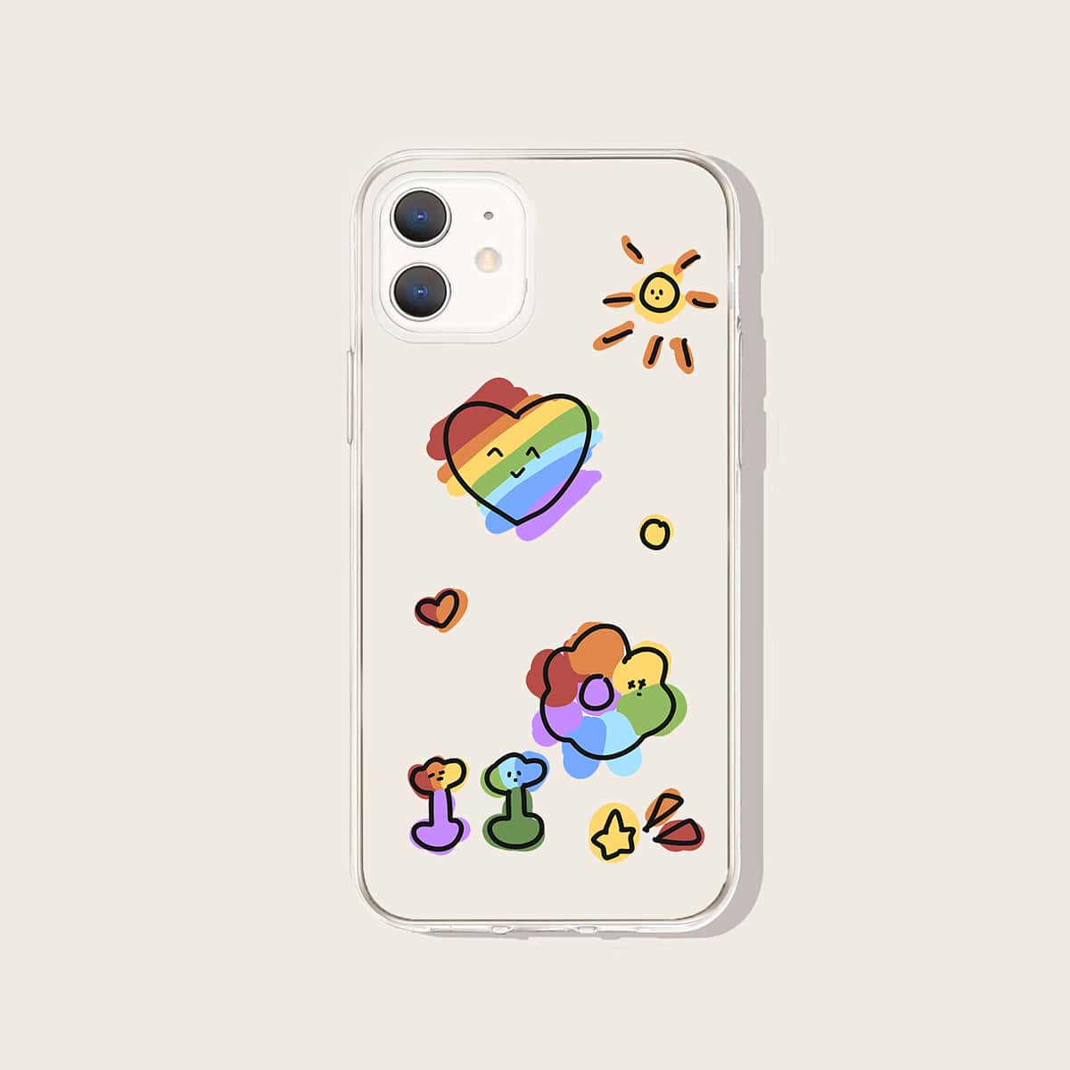 

Cartoon Graphic Phone Case, Multicolor