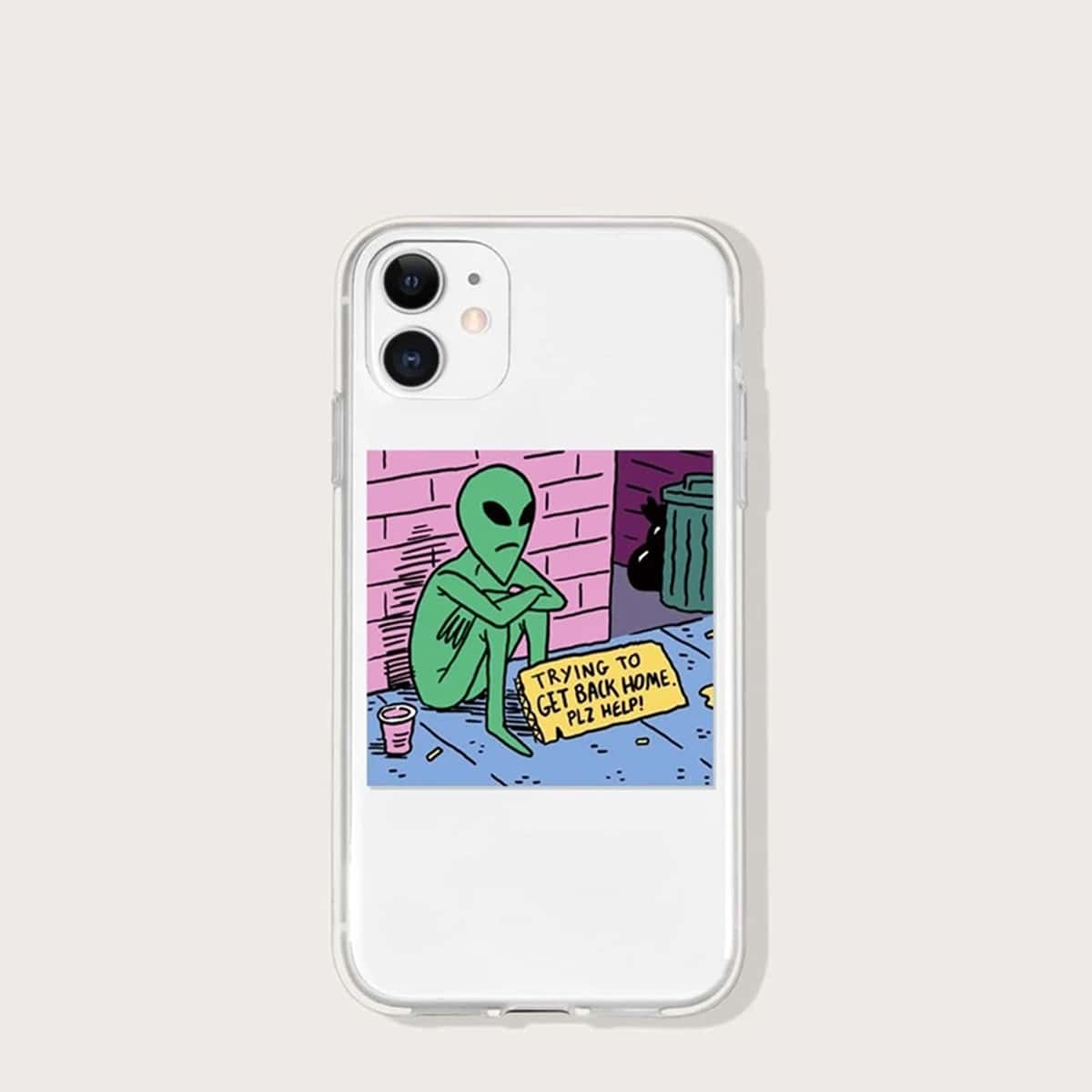 

Alien Graphic Phone Case, Multicolor