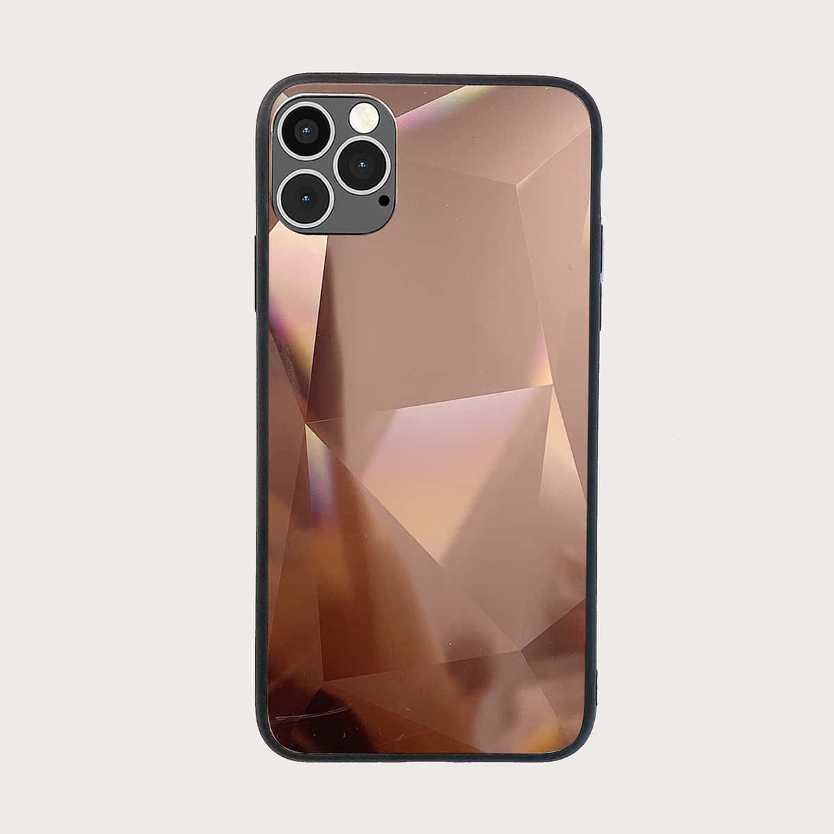 

Geometric Metallic Phone Case, Rose gold