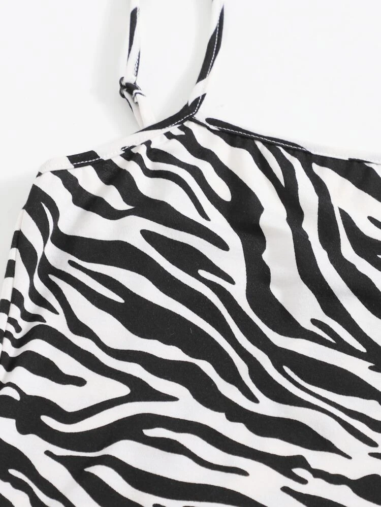 Zebra Striped Bodycon Dress