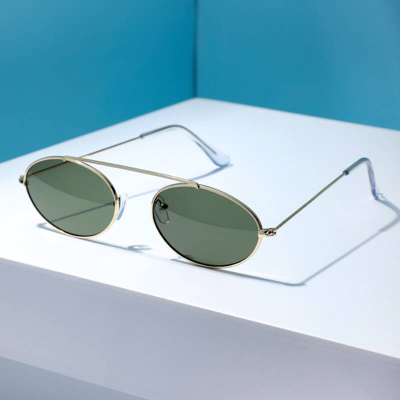 

Guys Metal Frame Sunglasses, Dark green