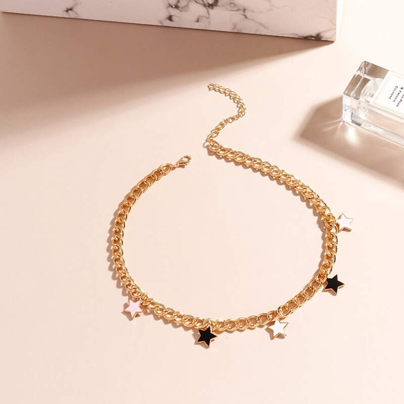 

Star Decor Chain Necklace, Gold