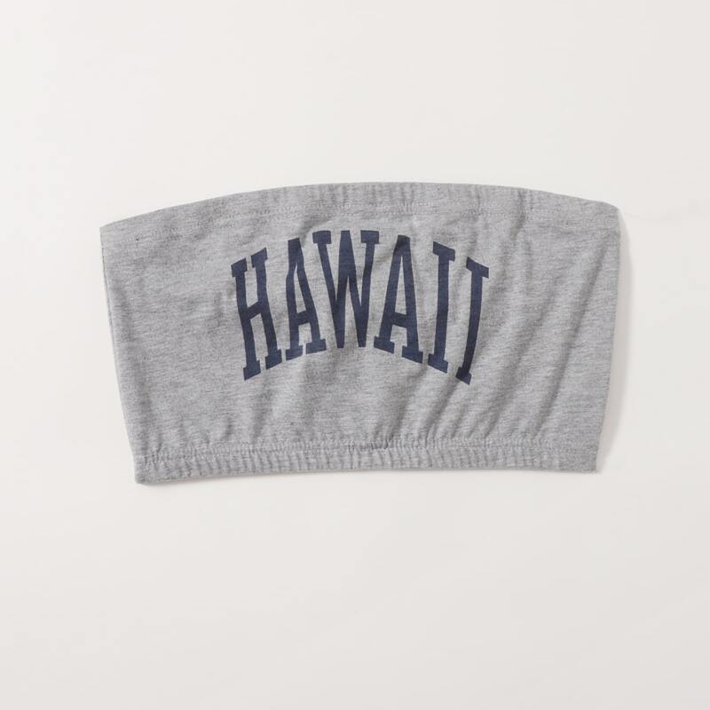 

Solid Crop Tube Top, Grey
