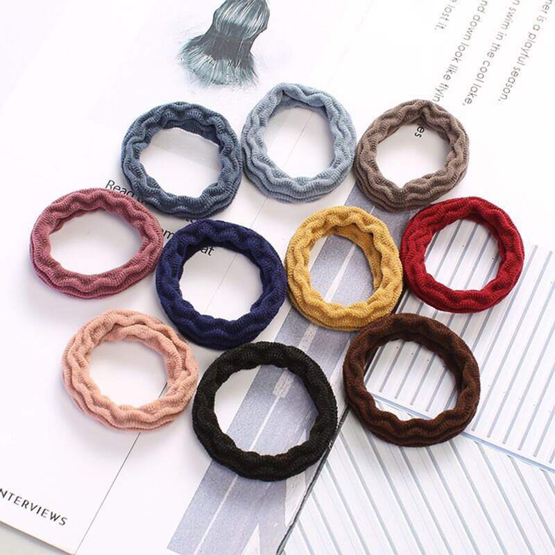 

20pcs Solid Hair Tie, Multicolor