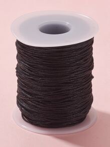 DIY Waxed Thread Cords Macrame Artisan String for Jewelry Making Black Jewelry Accessory - Black - View 1