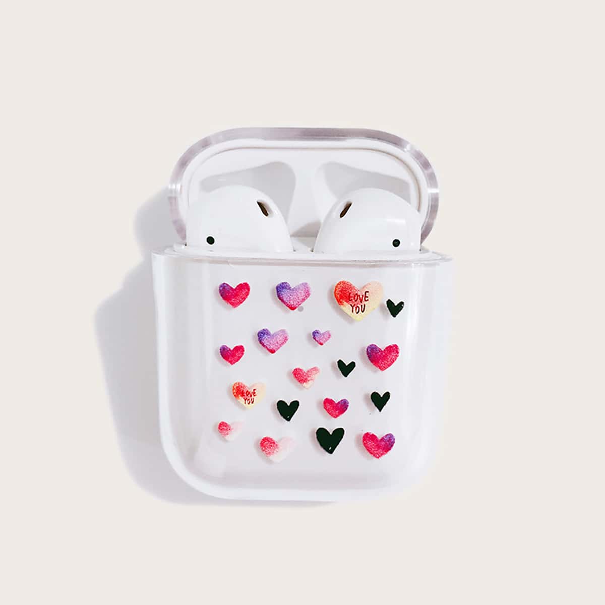 

Heart Graphic Airpods Case, Multicolor
