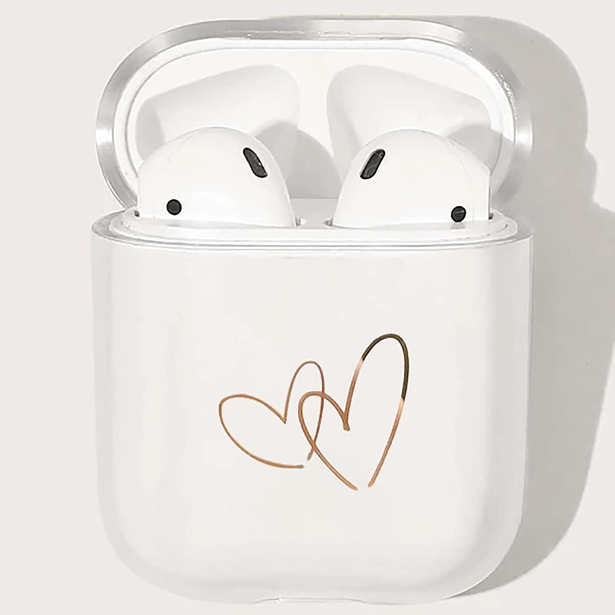 

Heart Graphic Airpods Case, Gold
