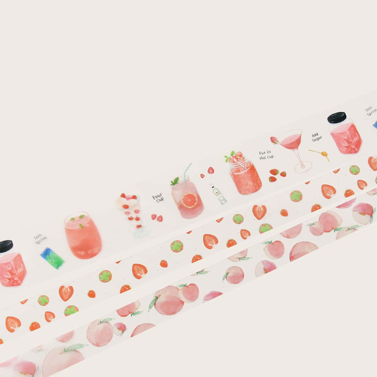 

3rolls Cartoon DIY Tape, Multicolor