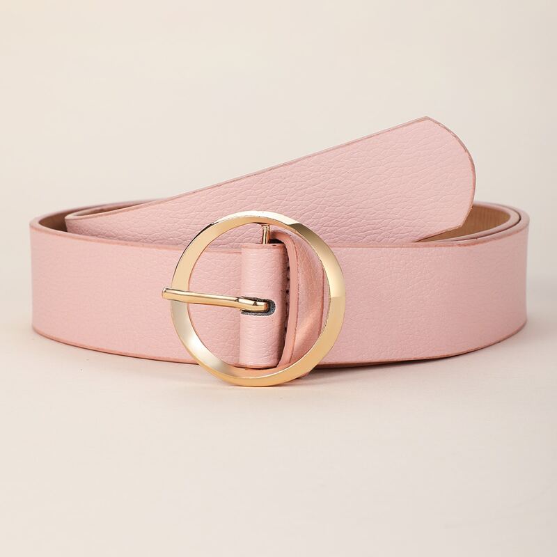 

1pc O-ring Buckle Belt, Pink
