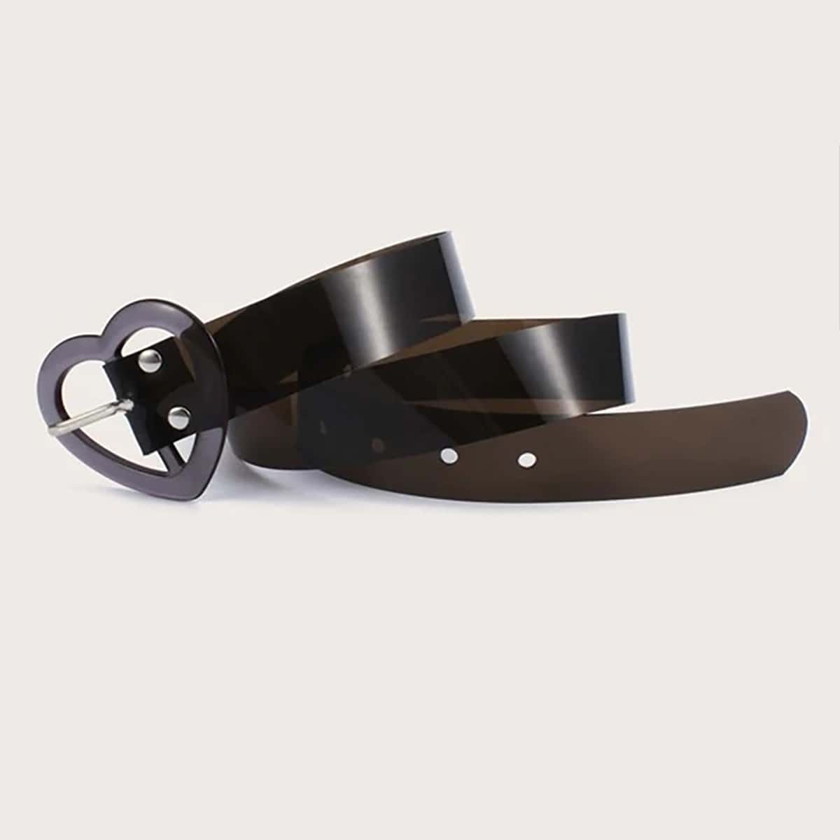 

Heart Buckle Belt, Black