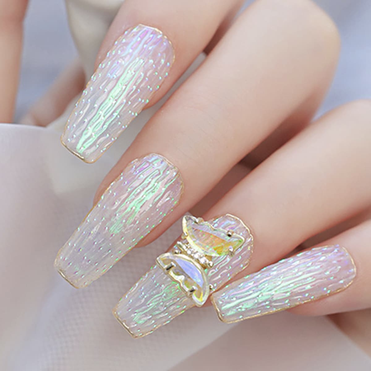 

200pcs Nail Filament Fiberglass Decoration, Multicolor