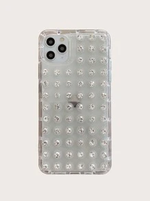 Rhinestone Decor Clear Phone Case - Clear - View 2