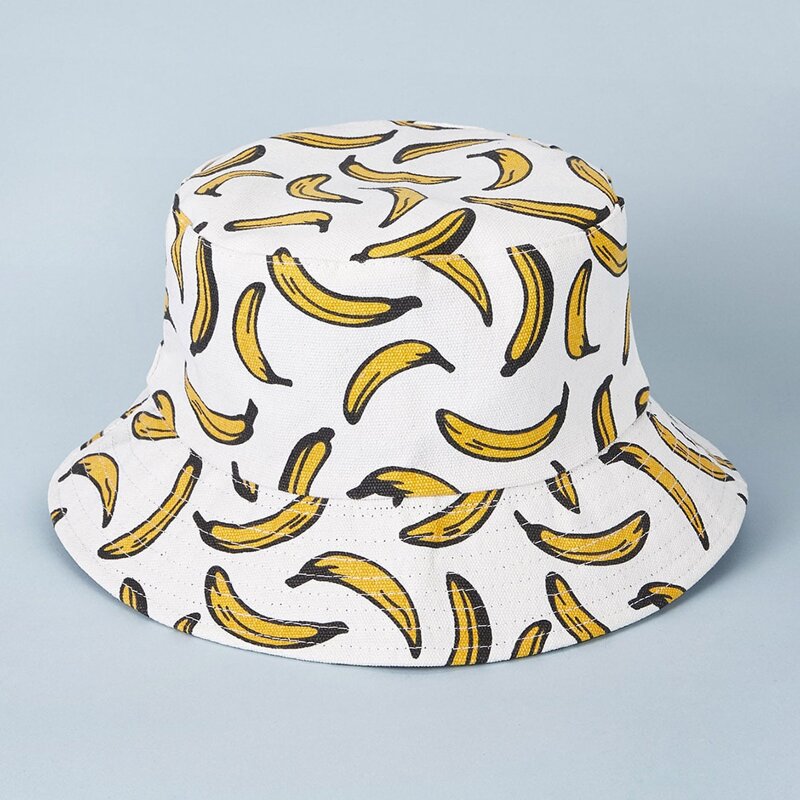 

Banana Graphic Bucket Hat, White