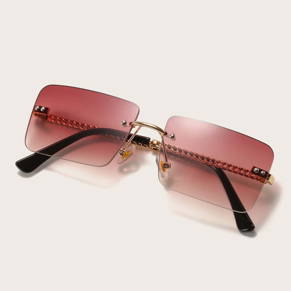 

Square Frame Tinted Lens Sunglasses, Burgundy
