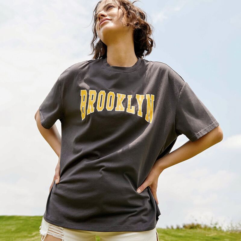 

Letter Oversized Tee, Dark grey