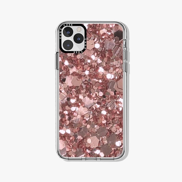 

Sequin Decor Phone Case, Rose gold