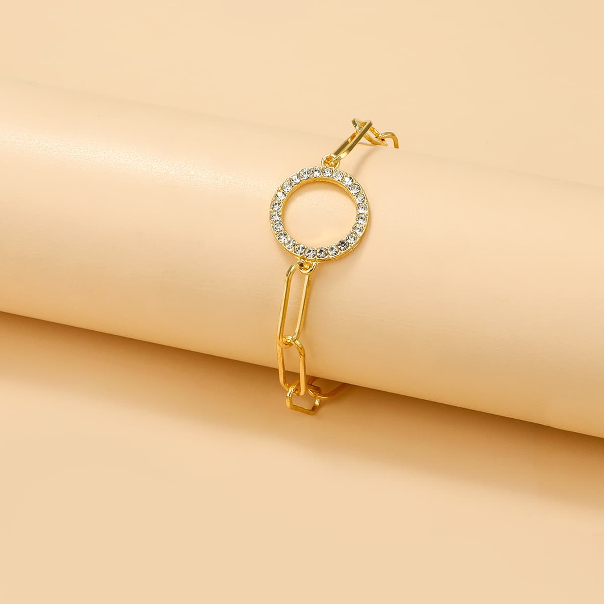 

Rhinestone Chain Bracelet, Gold