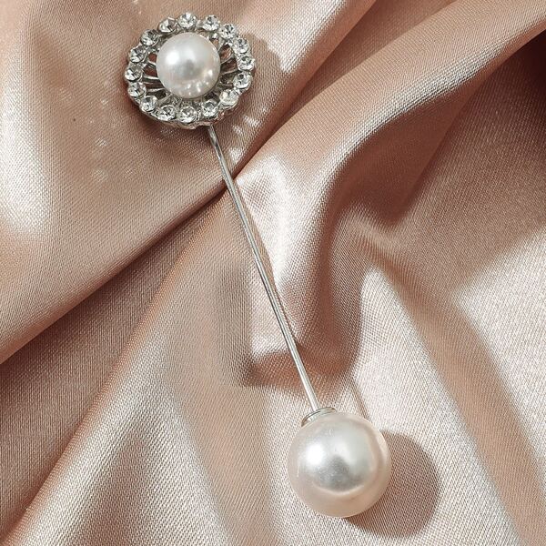 

Faux Pearl Decor Brooch, Multicolor