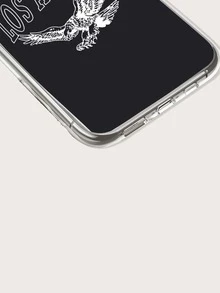 Funda de celular con patrón de águila - Negro - Ver 3
