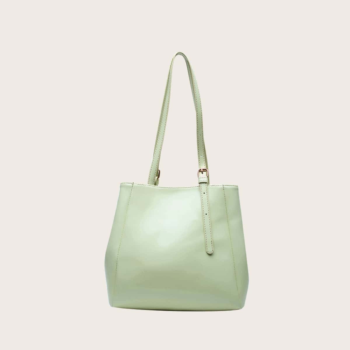 

Solid Tote Bag, Mint green