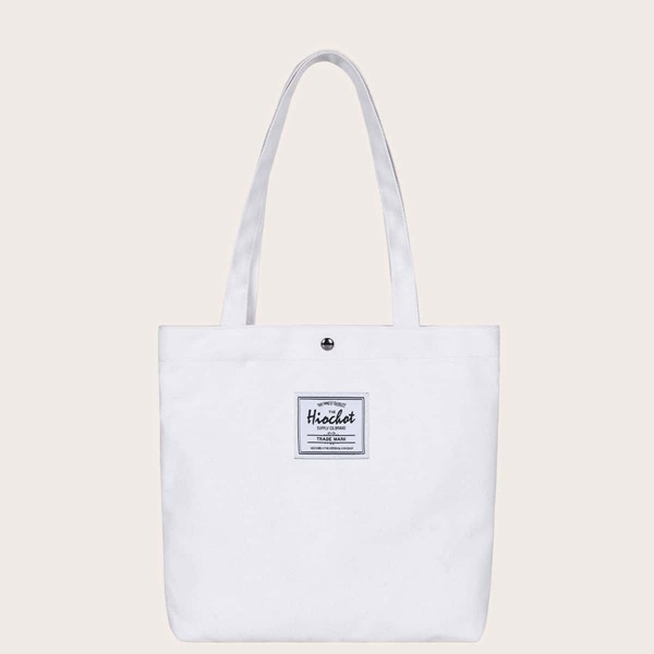 

Letter Graphic Shopper Bag, White