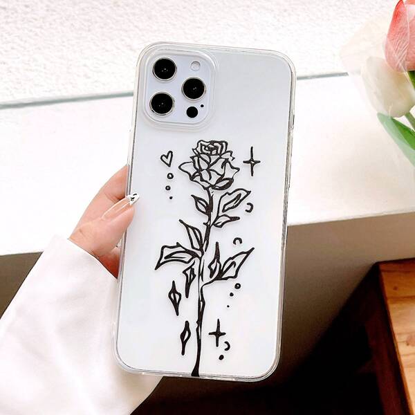 

Flower Pattern Clear Phone Case
