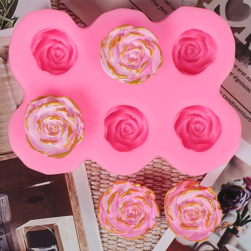 

1pc Rose Cake Mold, Pink