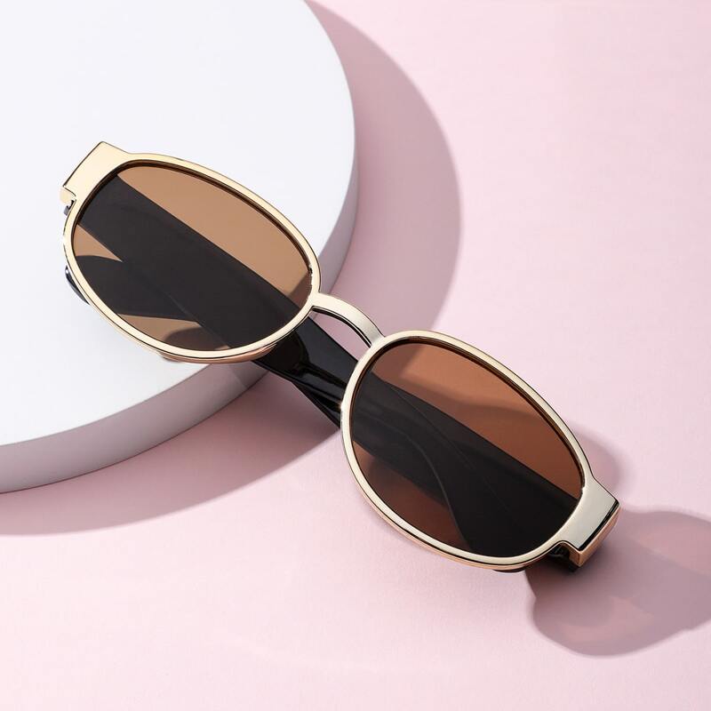 

Metal Frame Tinted Lens Sunglasses, Multicolor