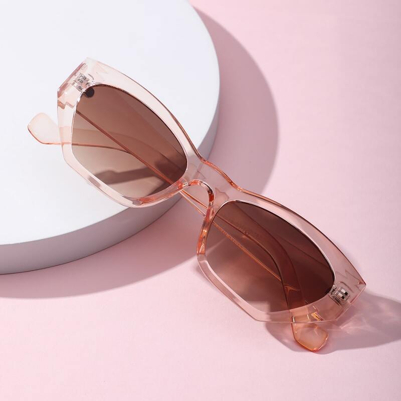 

Clear Frame Tinted Lens Sunglasses, Multicolor