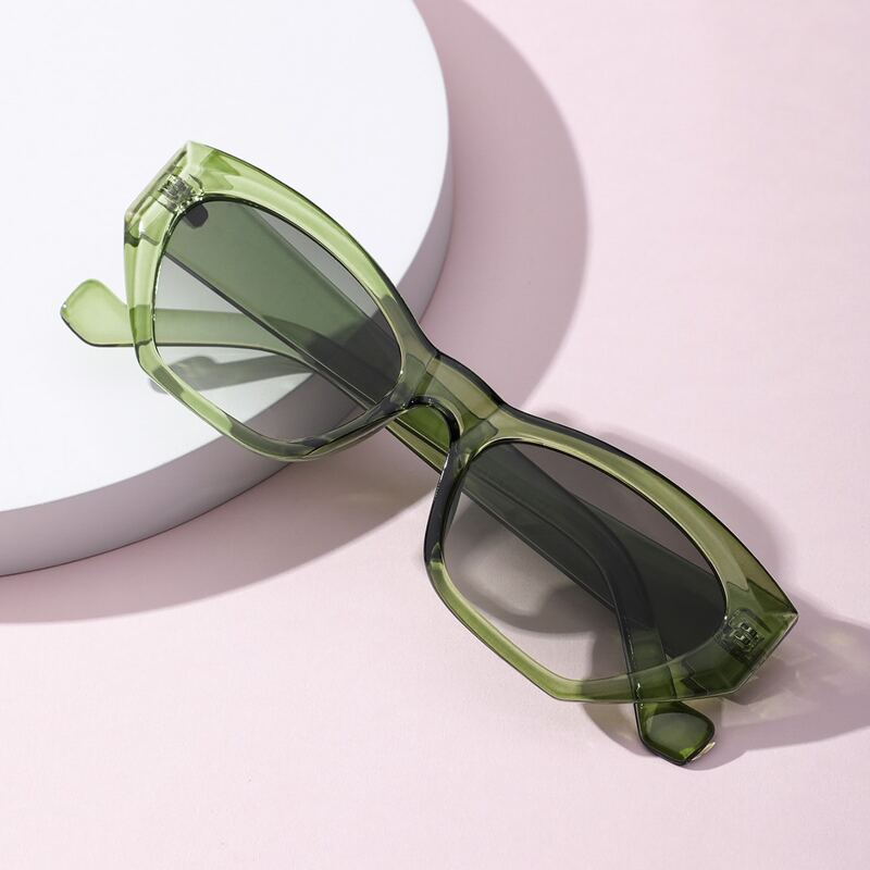 

Clear Frame Tinted Lens Sunglasses, Mint green