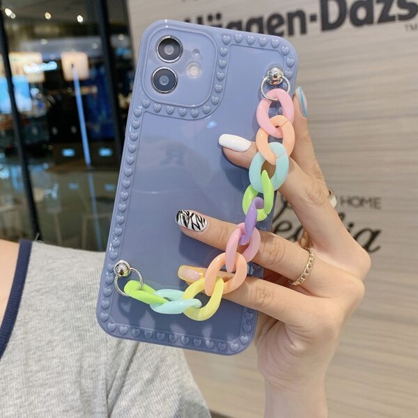 

Hand Strap Plain Phone Case, Blue