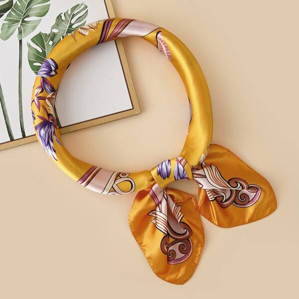 

Flower Print Scarf, Multicolor