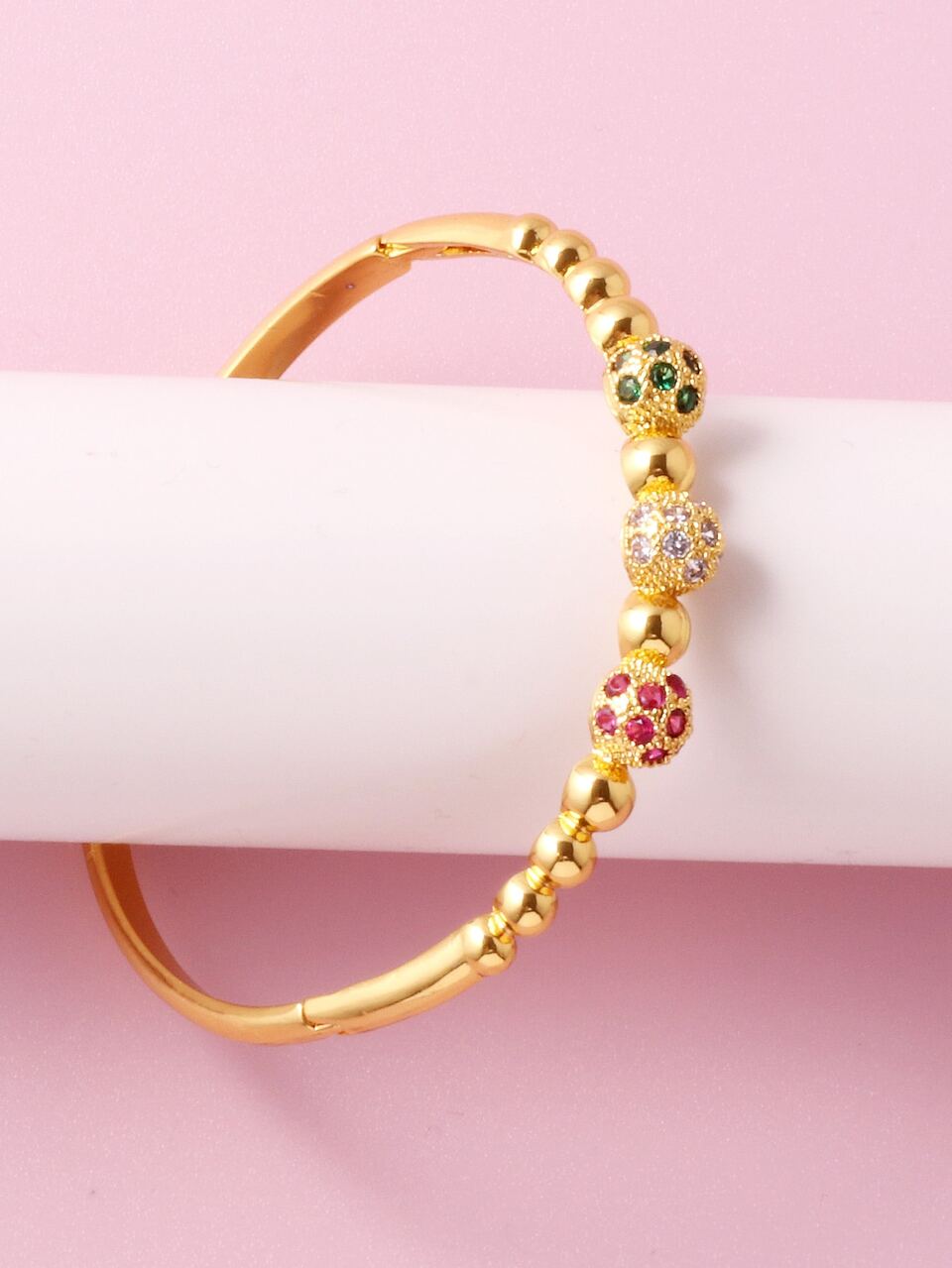 Cubic Zirconia Decor  Bangle