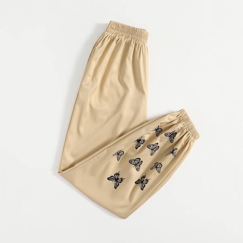 

Butterfly Graphic Pants, Khaki