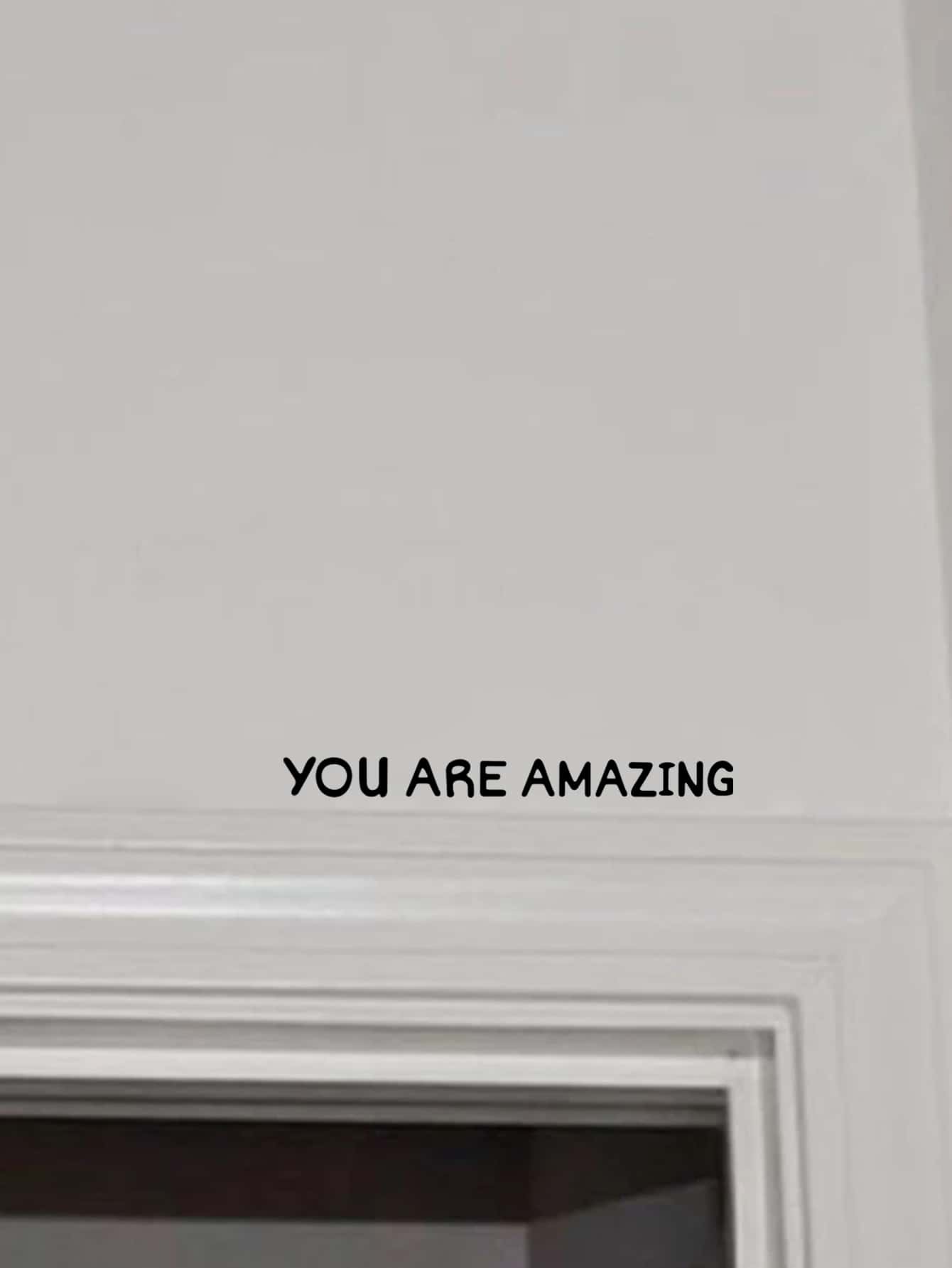 Slogan Graphic Wall Sticker, PVC Black Wall Art Decal For Home Decor,Stickers,Wall Decal, Vinyl Decal For Home Decorations,Spring Decoration Items Refresh Your Home,Rama Decoration Stickers Gifts Birthday Graduation - Black - View 1