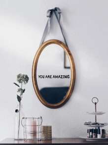 Slogan Graphic Wall Sticker, PVC Black Wall Art Decal For Home Decor,Stickers,Wall Decal, Vinyl Decal For Home Decorations,Spring Decoration Items Refresh Your Home,Rama Decoration Stickers Gifts Birthday Graduation - Black - View 3