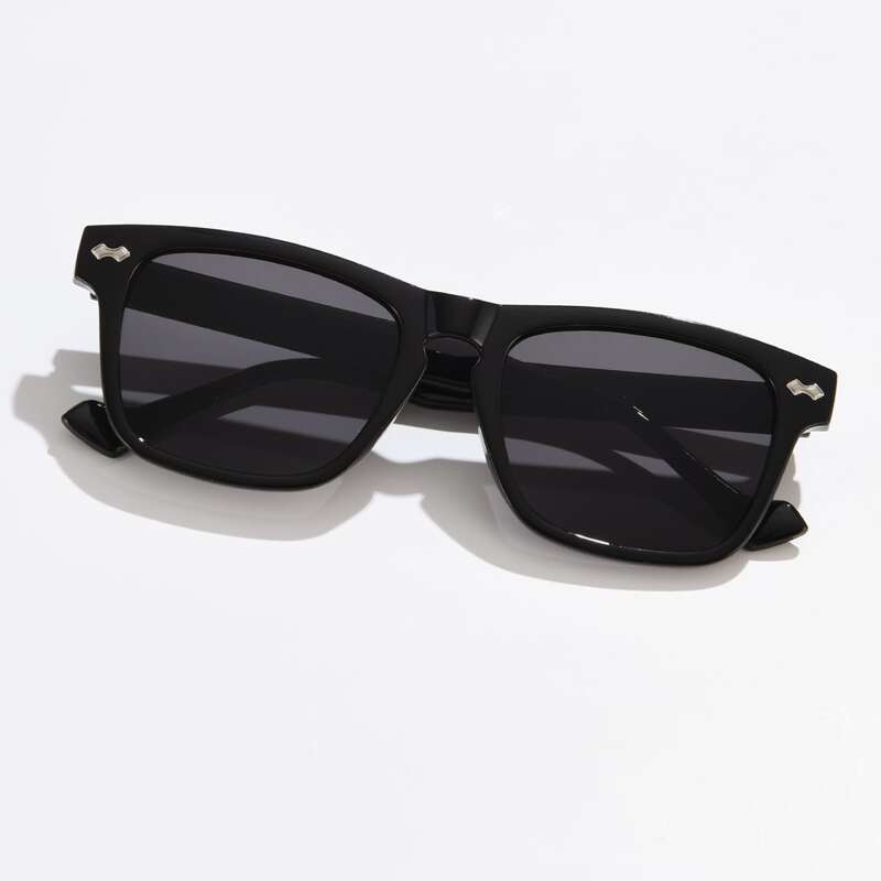 

Guys Square Frame Sunglasses, Black