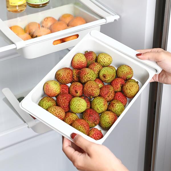 

1pc Fridge Drawer Storage Box, White