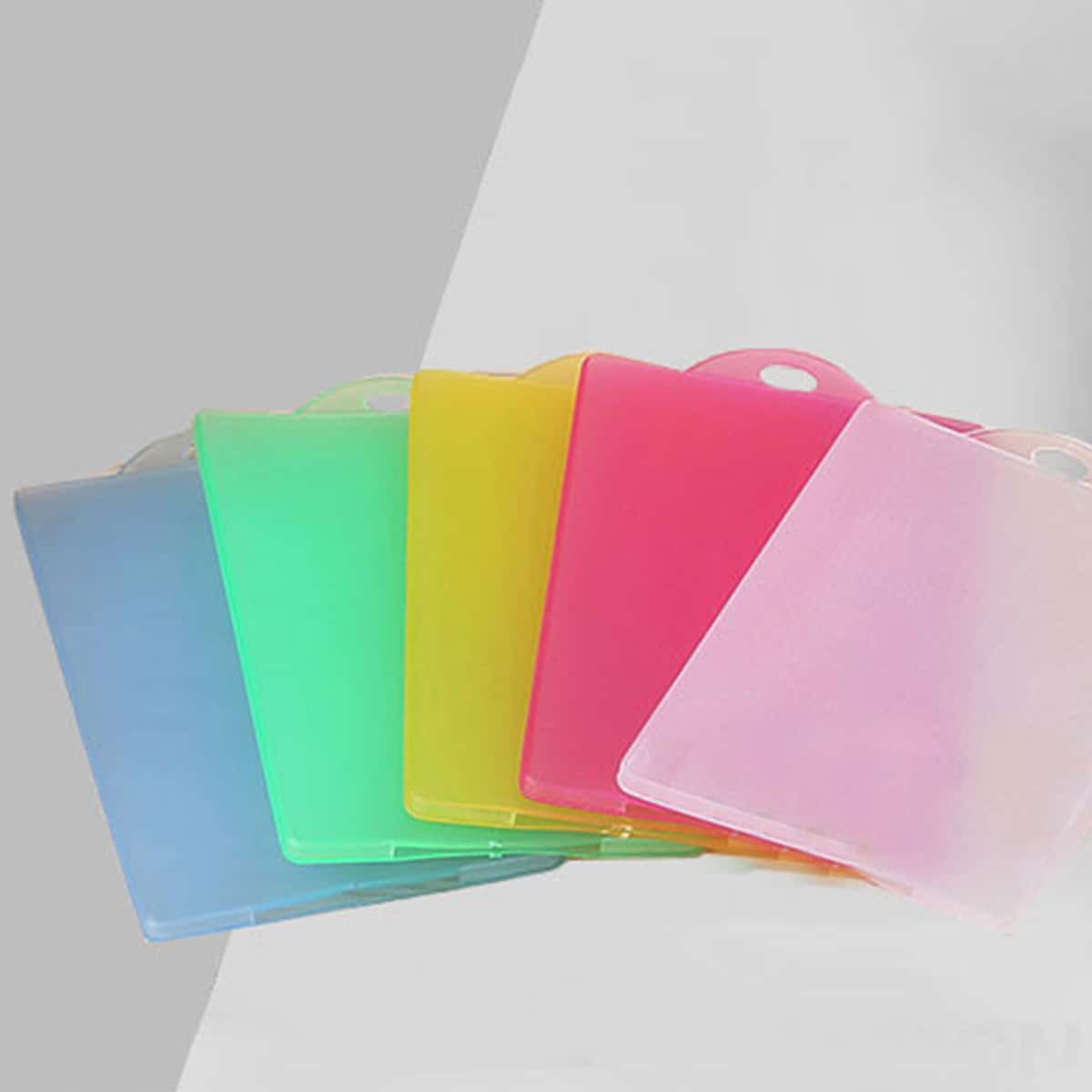 

10pcs Plain Waterproof Card Cover, Multicolor
