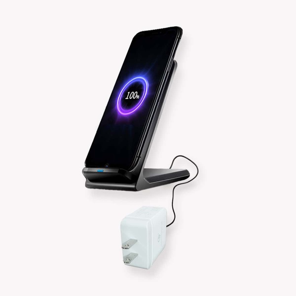 

10W Dual Coils Wireless Charger With 5V 2A Adaptor, Black