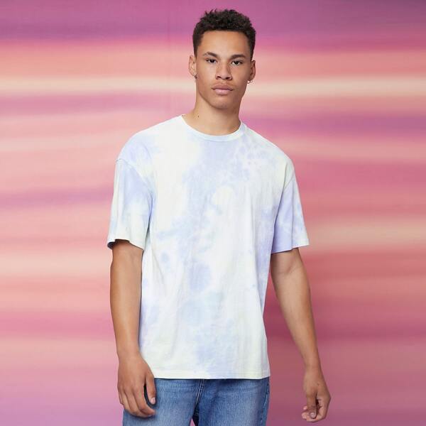 

Men Drop Shoulder Tie Dye Tee, Multicolor