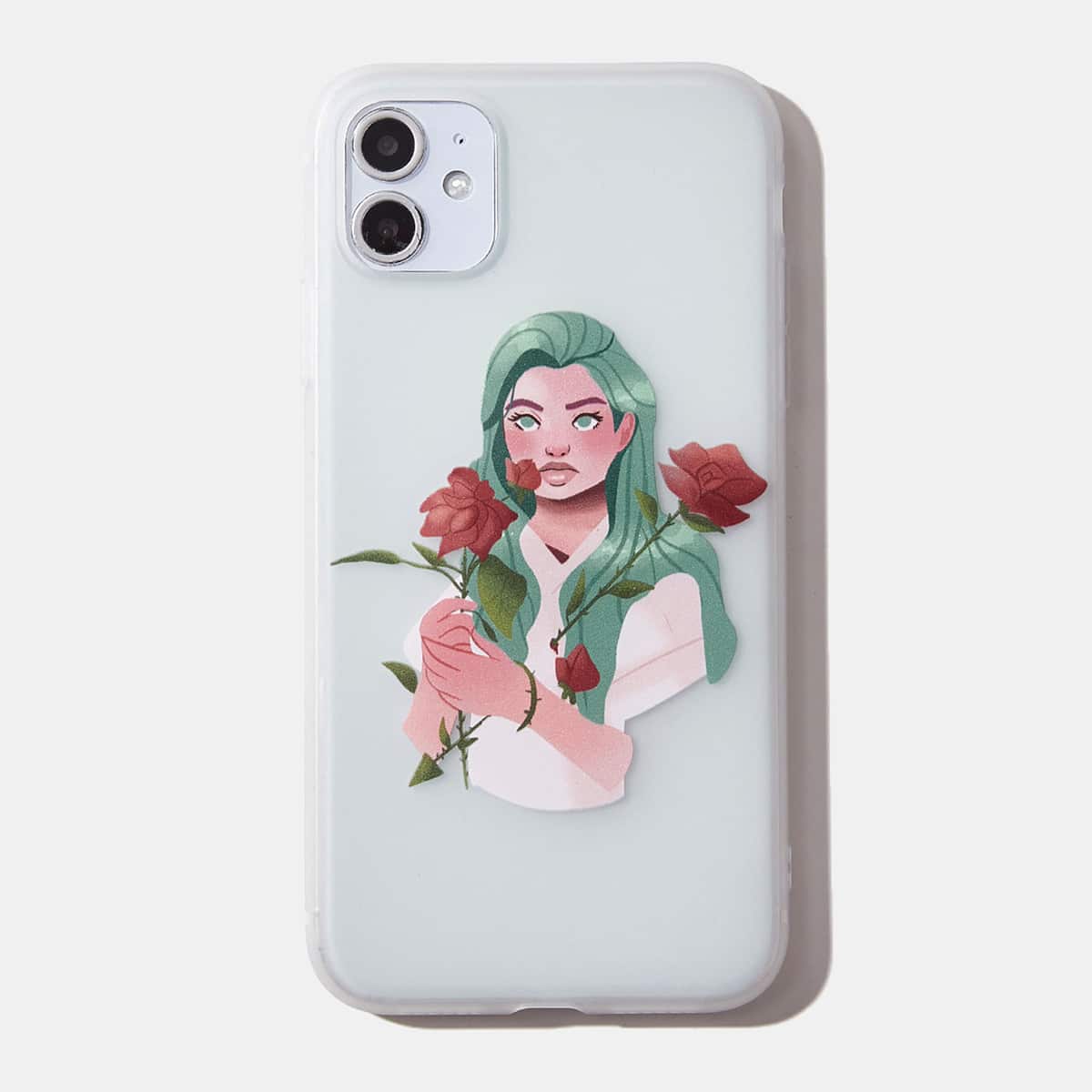 

ROMWE X Rebecaalvarezz Figure Graphic Phone Case, Multicolor
