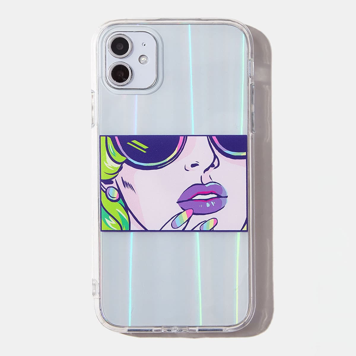 

ROMWE X 2Zam Figure Clear Phone Case, Multicolor