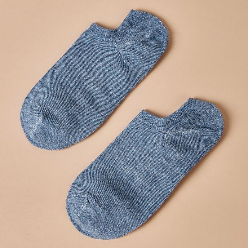 

1pair Solid Invisible Socks, Blue