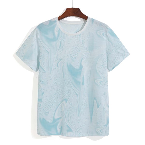 

Men Tie Dye Short Sleeve Tee, Mint blue