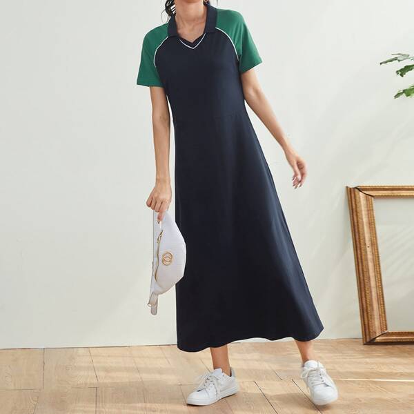 

Raglan Sleeve Tee Dress, Navy blue