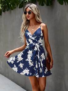 SHEIN Holidaya Boho Bloemen Jurk Riem
