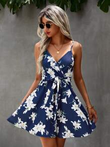 SHEIN Holidaya Boho Bloemen Jurk Riem