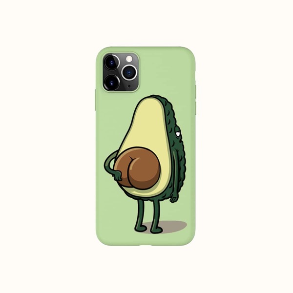

Cartoon Avocado Phone Case, Green