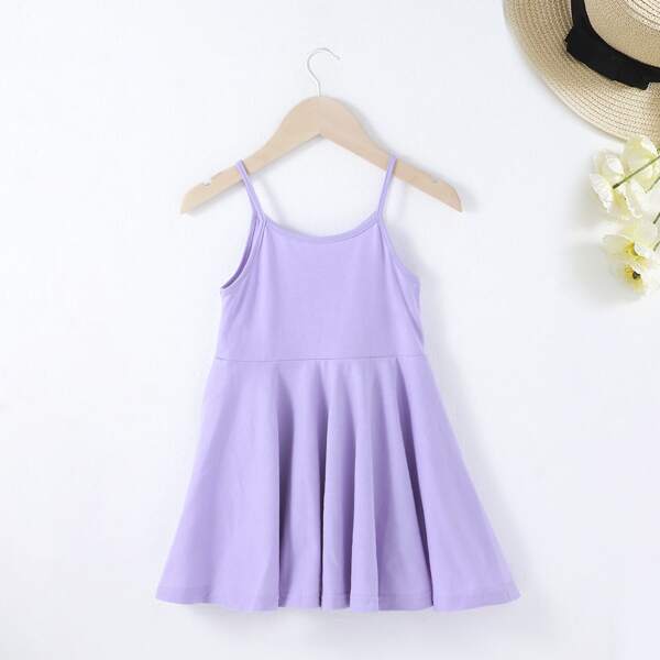 

Toddler Girls Solid Cami Dress, Lilac purple